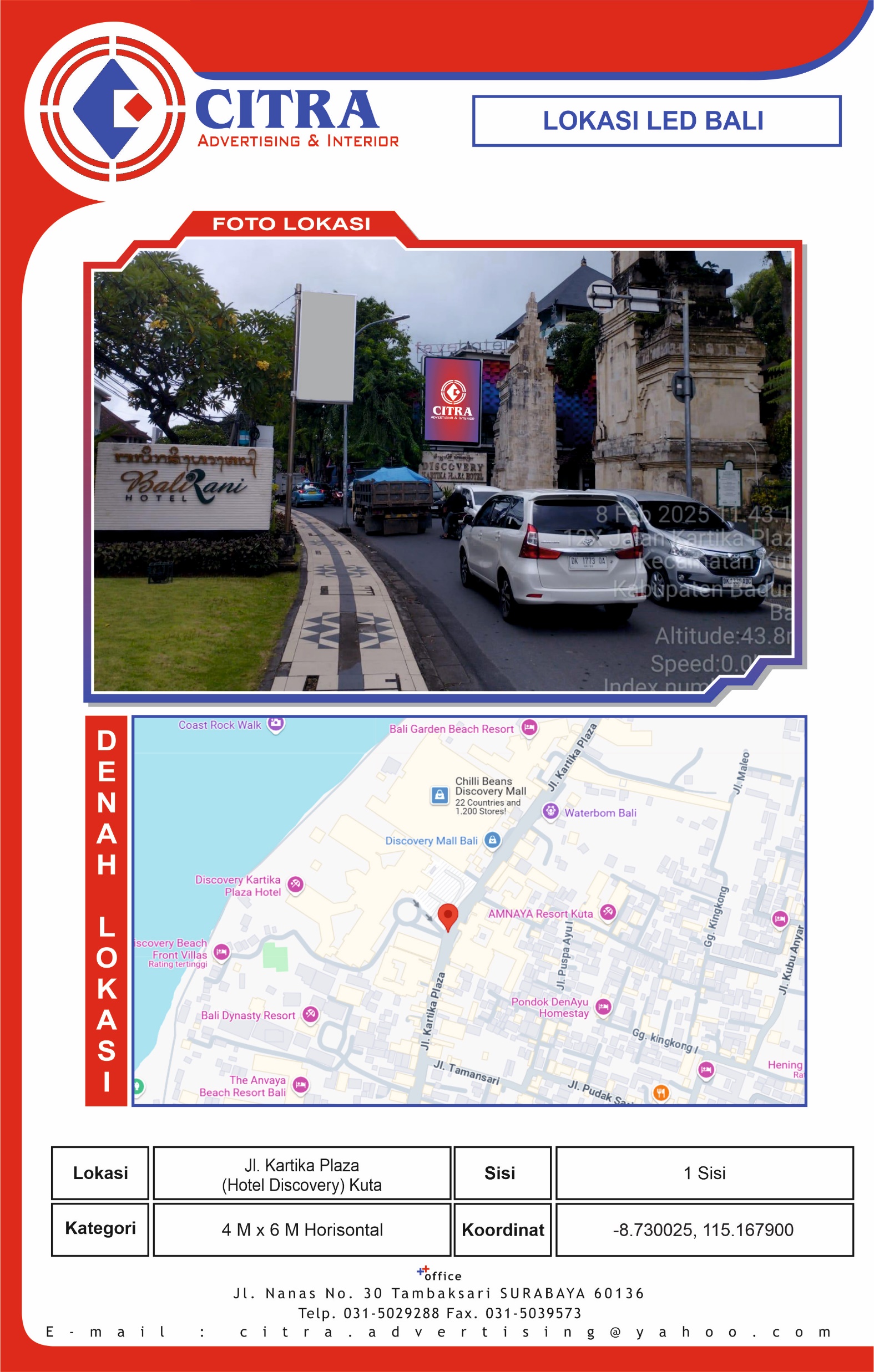 Jl. Kartika Plaza (Hotel Discovery), Kuta