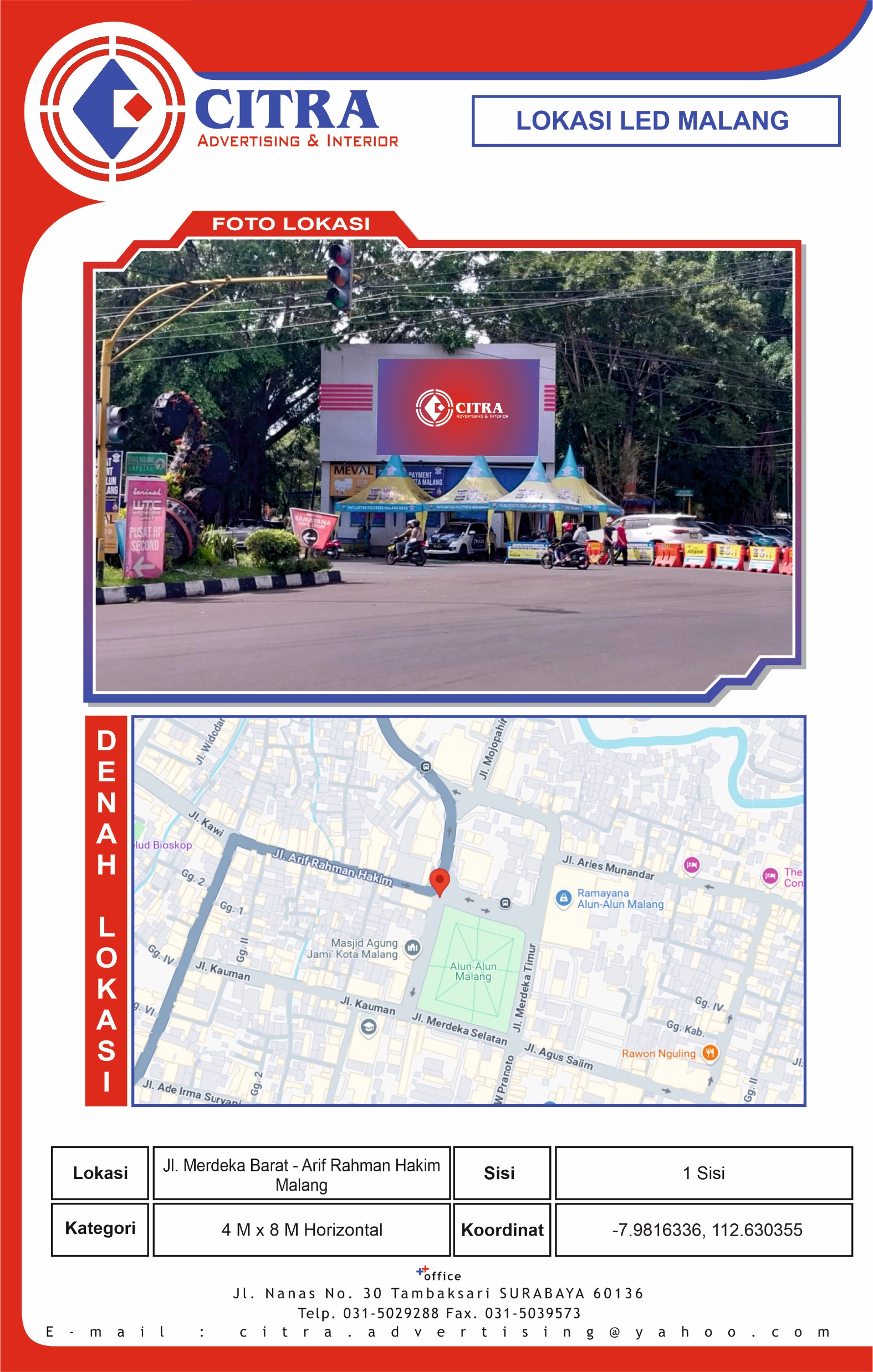 Jl. Merdeka Barat – Arif Rahman Hakim
